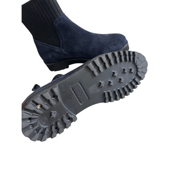 ANDRE ASSOUS Navy Blue Suede Ankle Boots Size 6 - Picture 3 of 9